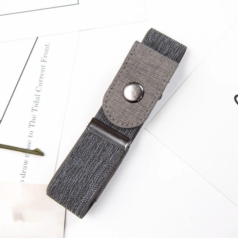 Buckle-free Elastic Invisible Belt Jeans Leather Lazy Without Buckle Qme A4 length 60-100cm China Mainland