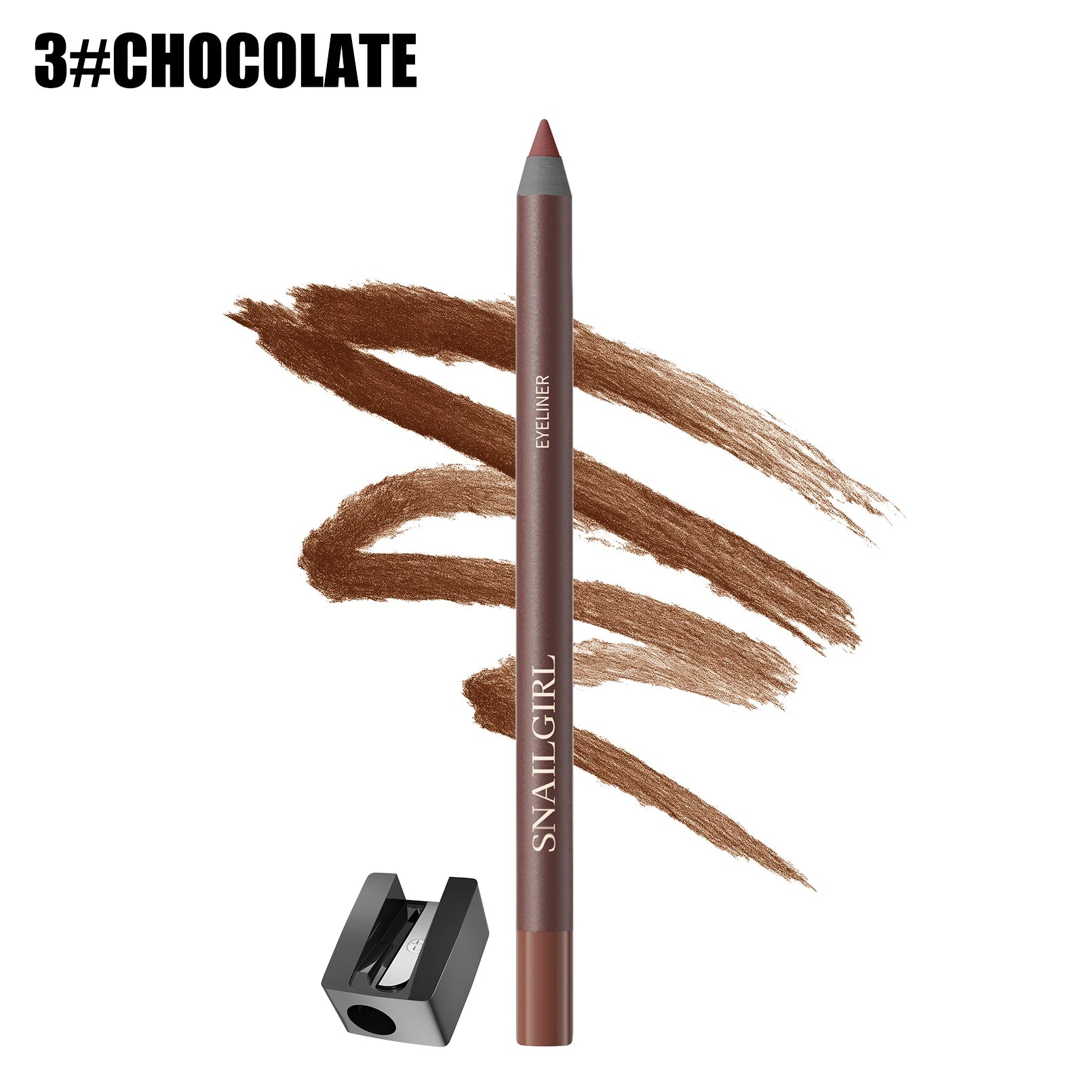 1Pc Eyebrow Pencils - Waterproof,Long-Lasting,Black, Gray, Dark Brown, Beginner-Friendly Eyebrow Pencils Qme M301-3