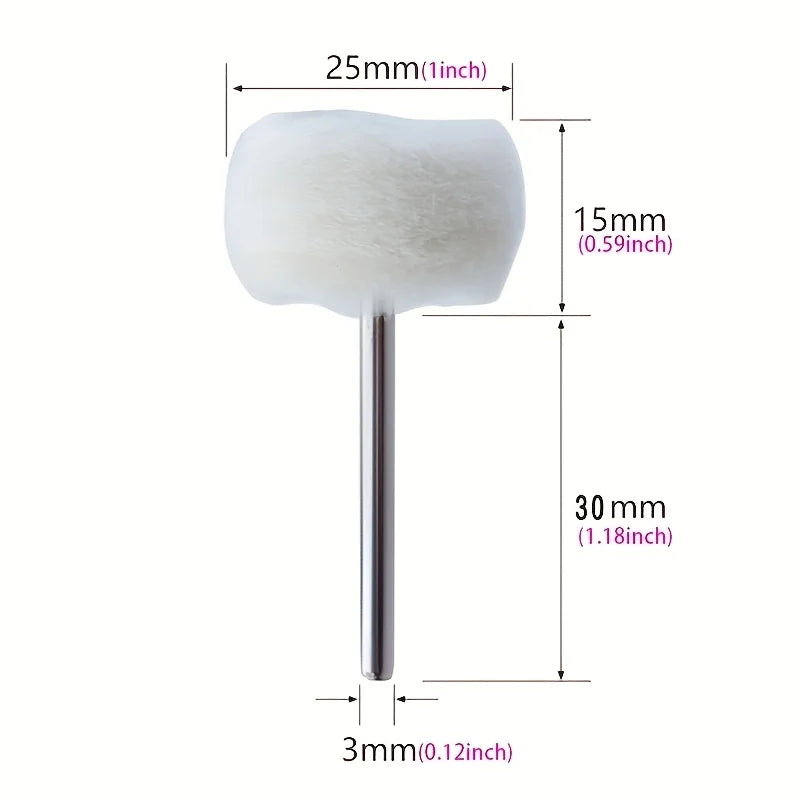 7Pcs Mini grinding sanding head abrasive disc felt 3mm Shank buffing wheels metal Polish Brush Drill Rotary Tool Accessories Qme