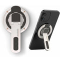 Double Sided Adjustable Magnetic Phone Holder 360° Rotation Portable Desktop Moblie Phone Mount Finger Ring Bracket For iPhone17 Qme WHITE