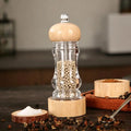Wood Pepper Grinder Mill Acrylic Sea Salt Shaker Adjustable Qme A