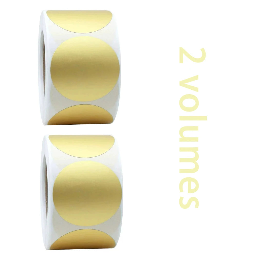 300Pcs 2.5cm/1inch Round Gold/Silver Self-adhesive Scratch Label Stickers,Can Be Used For Scratch Cards, Wedding Gift Cards Qme 2 Pcs gold