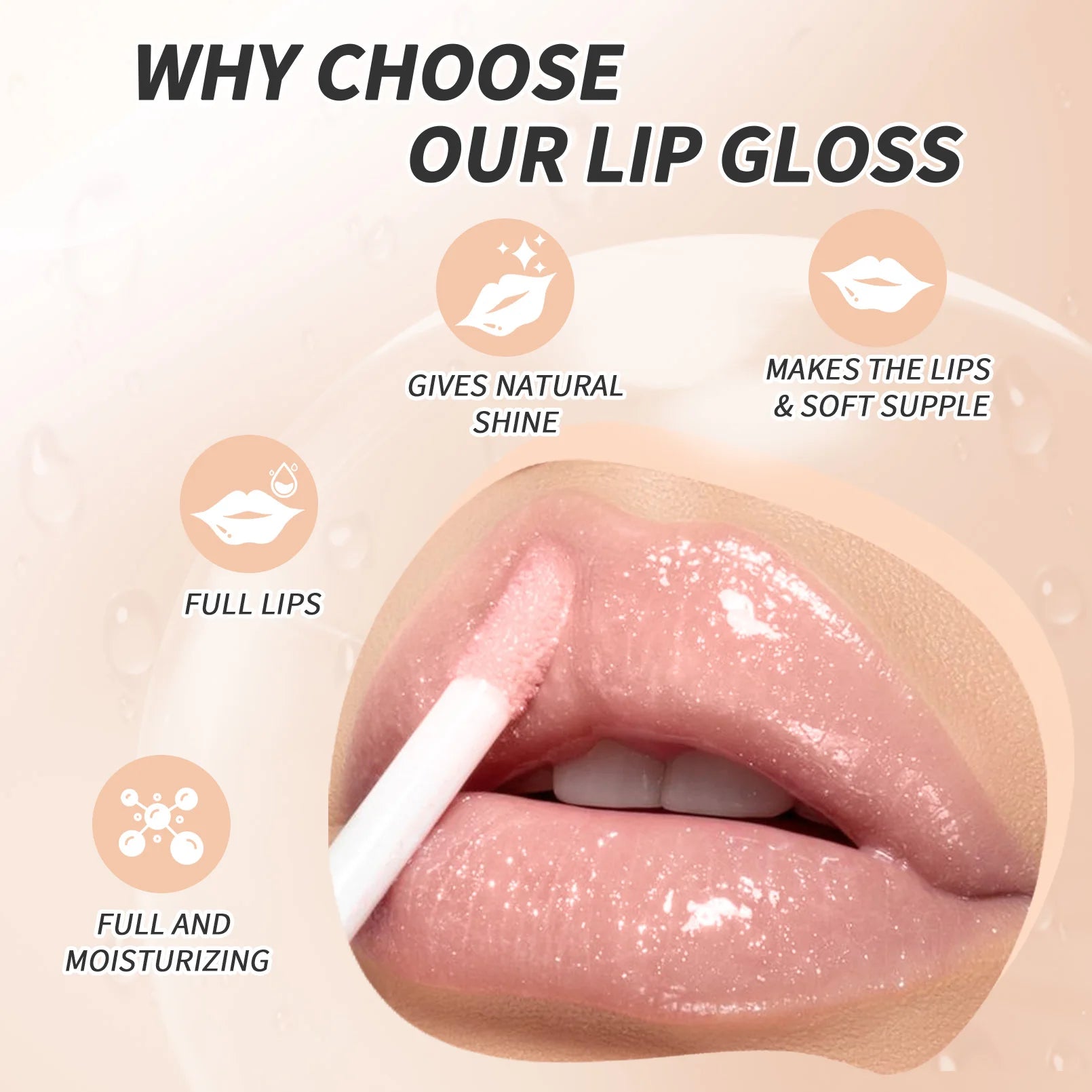 Lip Gloss Long-lasting Moisturizing Easy Halo-dyeing Waterproof Mirror Water Glass Lip Gloss Transparent Color Cosmetics Qme