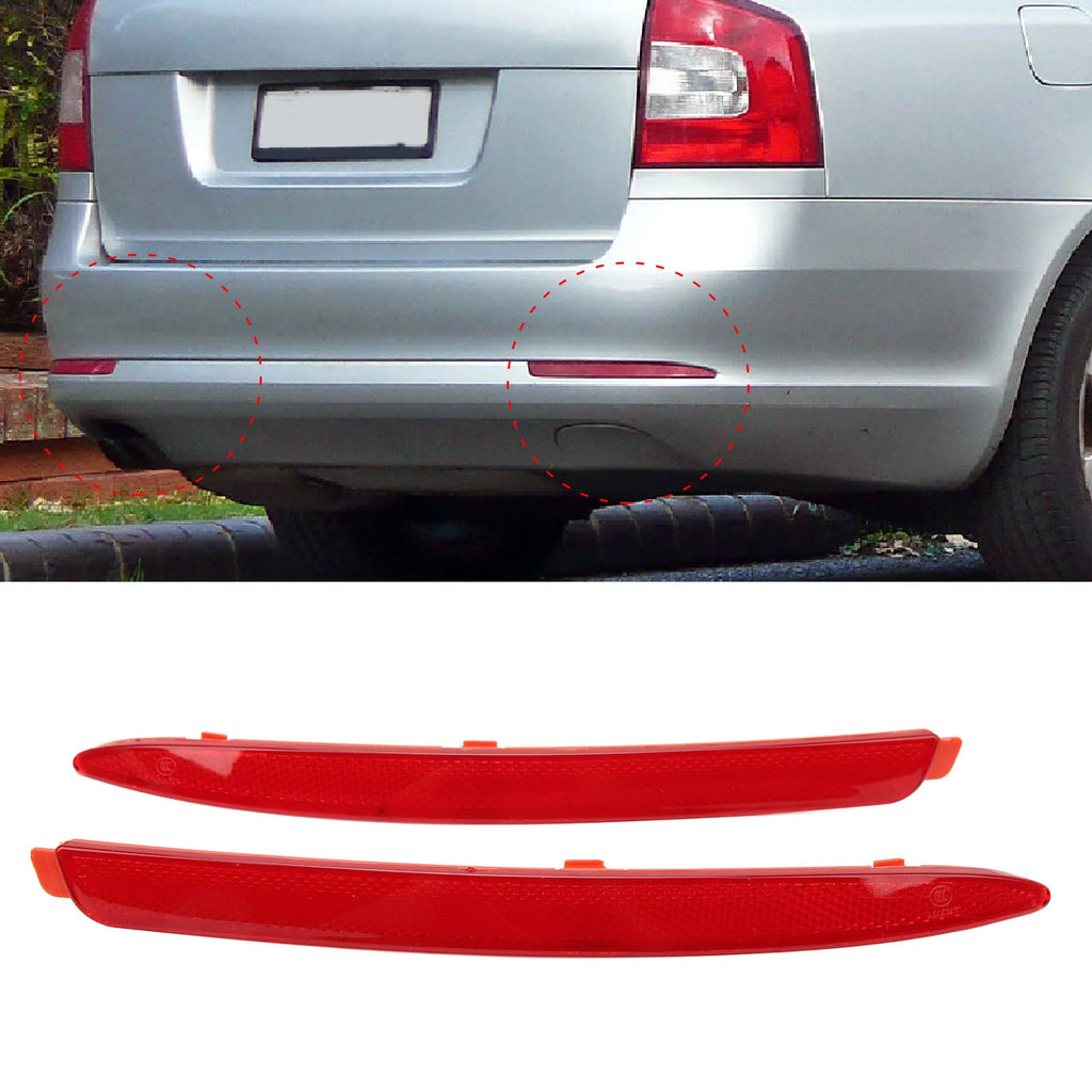 1Z0945106A Rear Bumper Reflector Left Right 1Z0945105A Replacement for 1z Facelift 2009‑2012 Bumper Reflector Qme