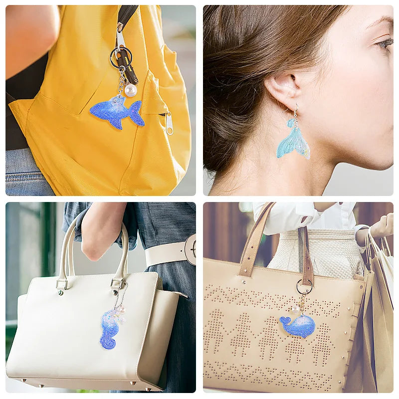Ocean Series Earring Silicone Mold Fish Seashell Resin Casting Mould for Pendant Earring Jewelry Keychain Making DIY Craft Qme