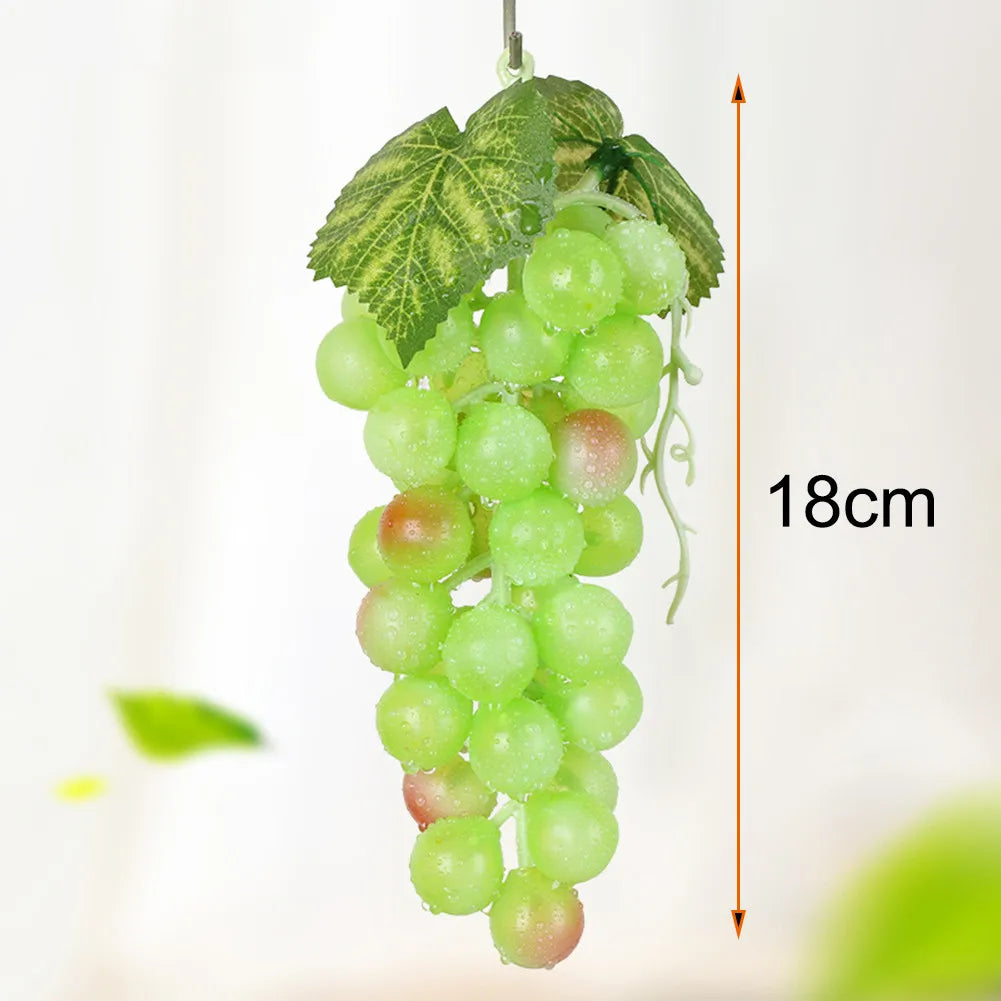Artificial Grapes Cluster Matte Finish Fake Grapes Bunch 18pc Artificial Decorative Grape Ornaments Grape Wine Fruit Party Decor Qme 36 green grapes