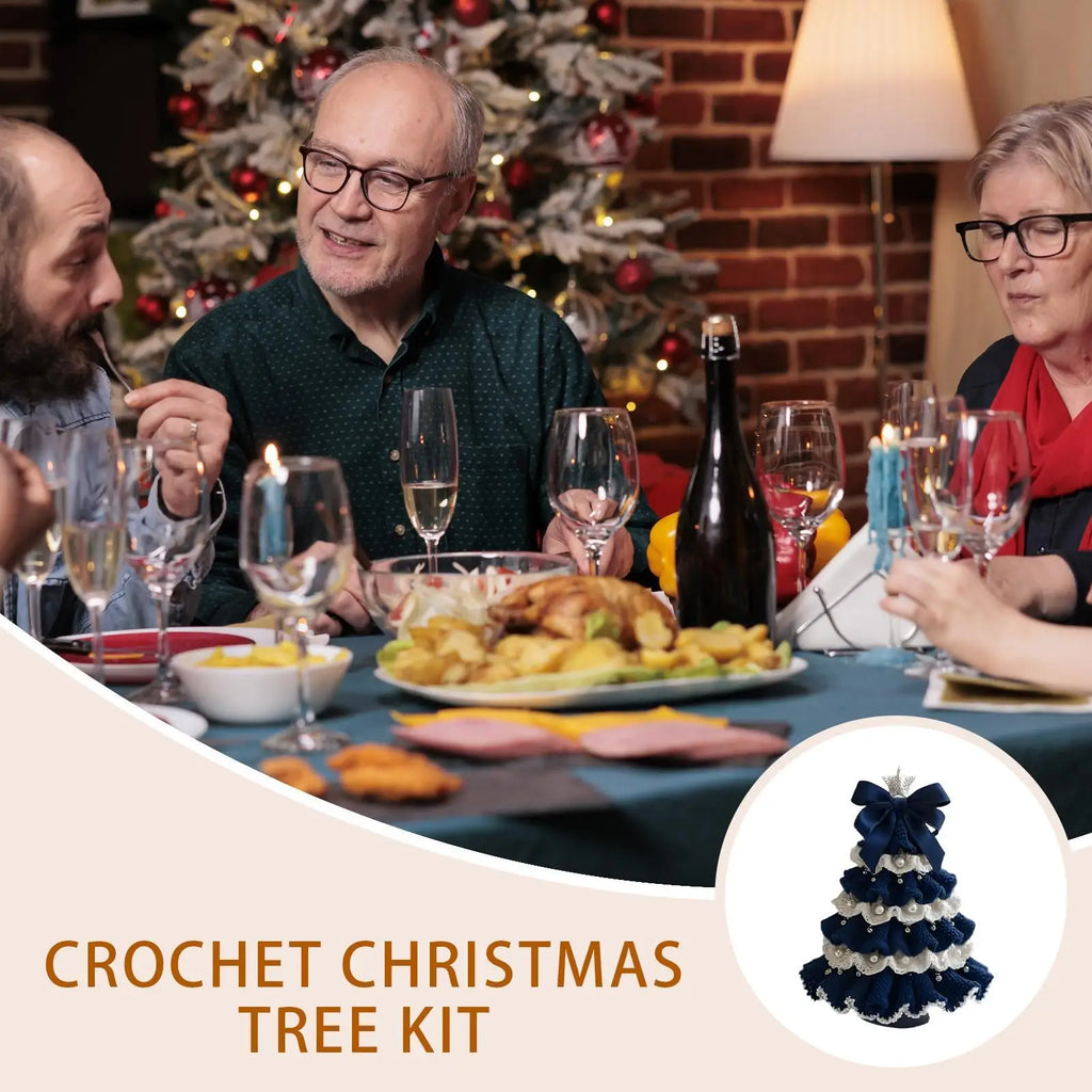 Crochet Beginners Christmas Tree Learn Kits Art Craft Men Coworkers Qme