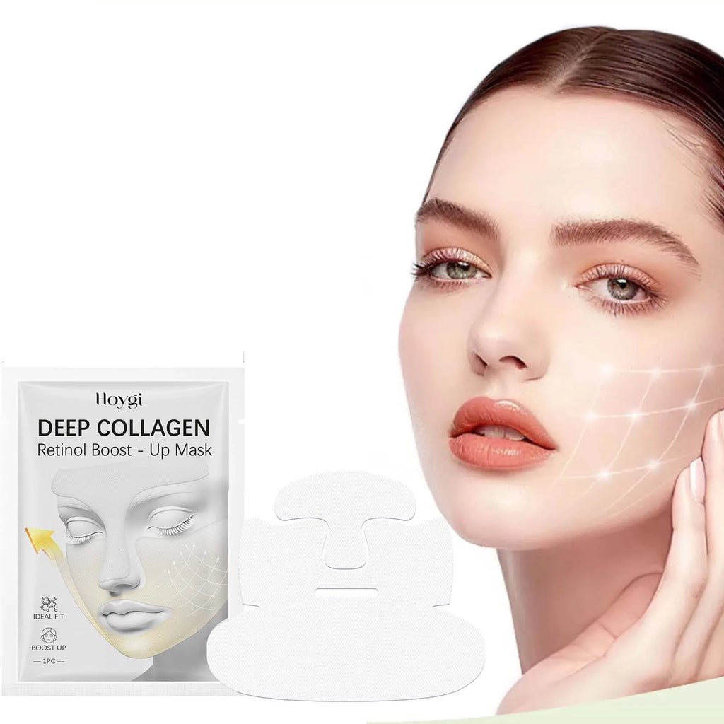 1/5/10Pcs Portable Deep Collagen Mask Moisturizing Firming Nourish Pore Shrinking Smooth Brightening Skin Retinol Boost-Up Mask Qme