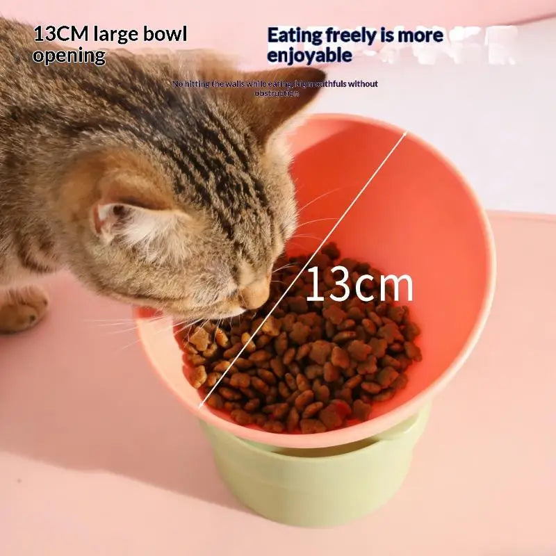 Food Container Feeder Dish Bowl Pet Supplies Cat Dog Flower Footed Qme