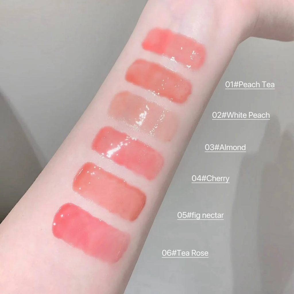 SHAQINUO Watery Lip Gloss Moisturizing Mirror Water Long-lasting Qme