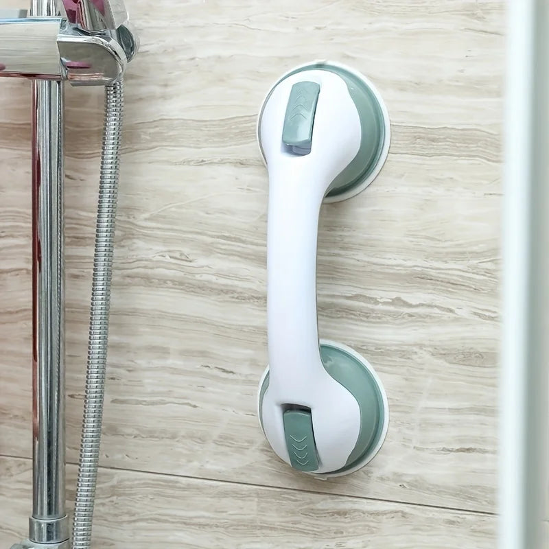 Shower Handle, Safety Assist Grip with Anti-Slip Support for Toilet and Bathroom Use – Vacuum Suction Cup Grab Bar & Accessory Qme gray 2pcs