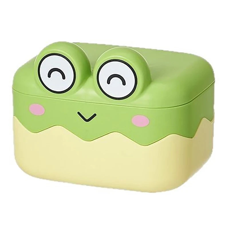 Bathroom Home Decoration Drain Soap Box Cute Frog Shape Portable Qme Default Title