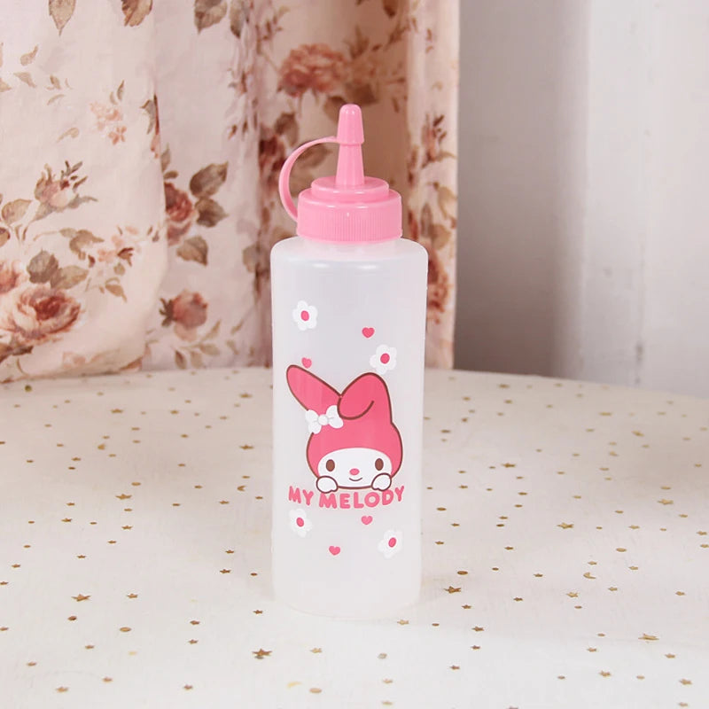 Hello Kitty Kuromi Squeeze Bottle Kitchen Plastic Sauce Jam Salad Qme