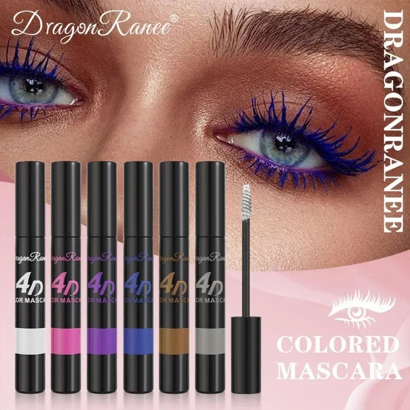 Colored Mascara Makeup 4D Silky Natural Long Eyelashes Mascara Waterproof Long-lasting Extension Thick Lasting Curling Mascara Qme