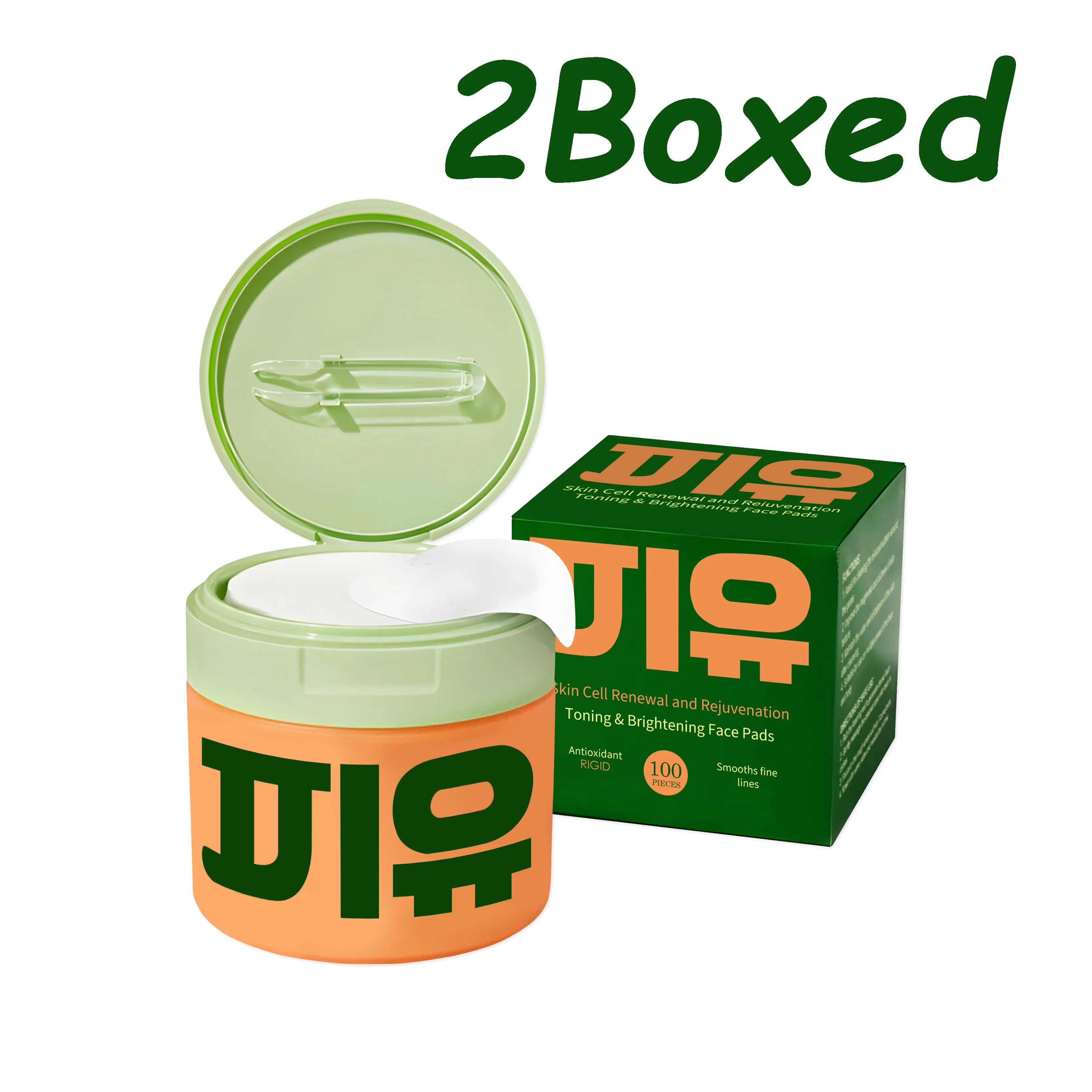 Centella Asiatica Moisturizing Cotton Pads Reduce Dullness Brighten Fade Fine Line Soothing Nicotinamide Facial Care Pads Qme 2 x 100Pcs