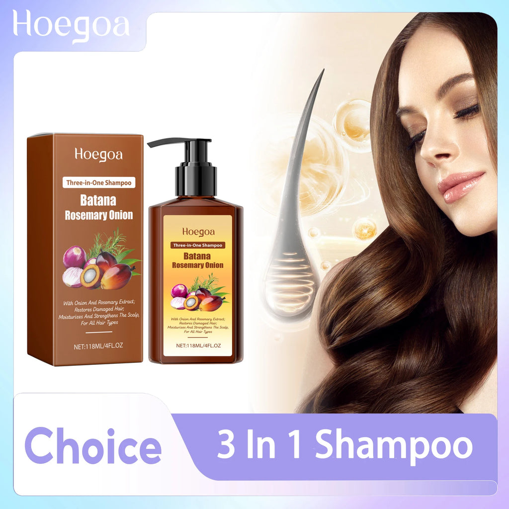 Batana Hair Growth Shampoo Nourish Hair Follicles Strengthen Root Smooth Frizzy Anti Hair Loss Treatment Thickening Hair Shampoo Qme