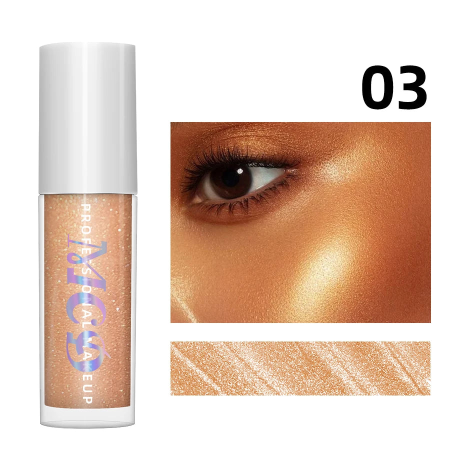 7-Color Diamond Liquid Highlighter Spray Waterproof Gloss Glitter Qme 03