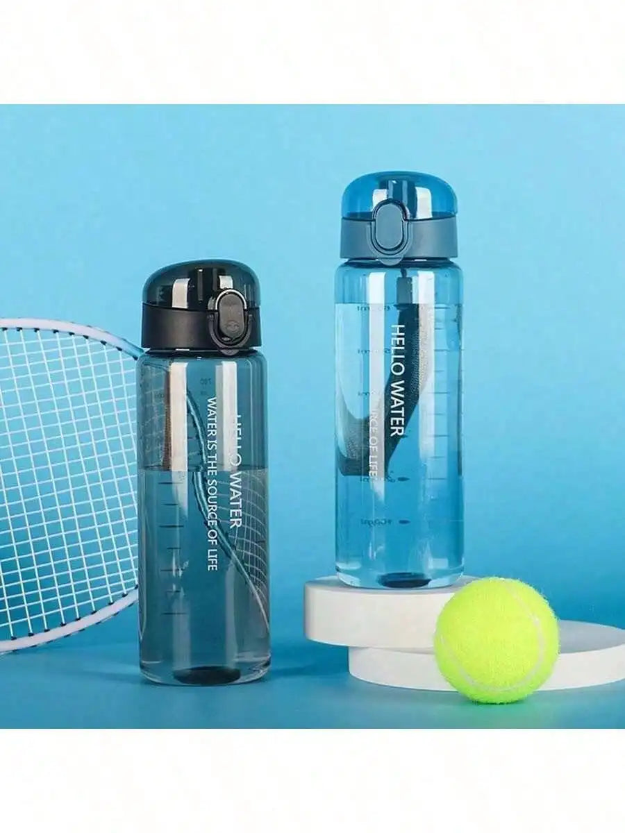 Simple Sports Large Capacity Plastic Water Bottle Boys Girls Student Qme
