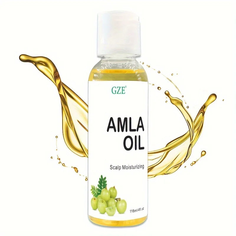 GZE Amla Hair Oil For Healthy Hair Shine and Moisturized Scalp, Indian Hair Oil for Men and Women, Bio Oil for Hair Qme