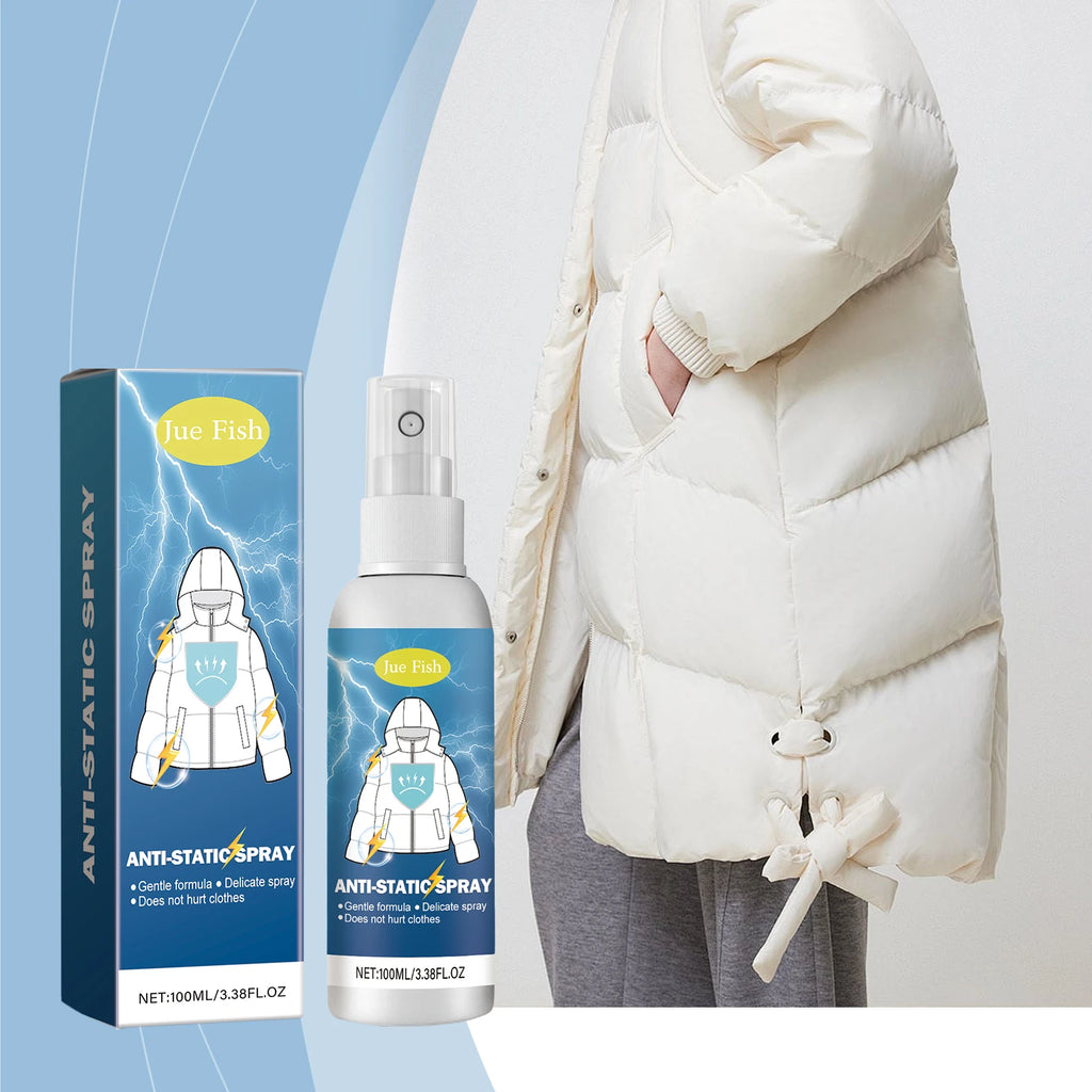 Anti-Static Spray Quickly Eliminate Static Electricity Prevent Clothes Sticking Soften Smooth Fabric Portable Anti Wrinkle Spray Qme