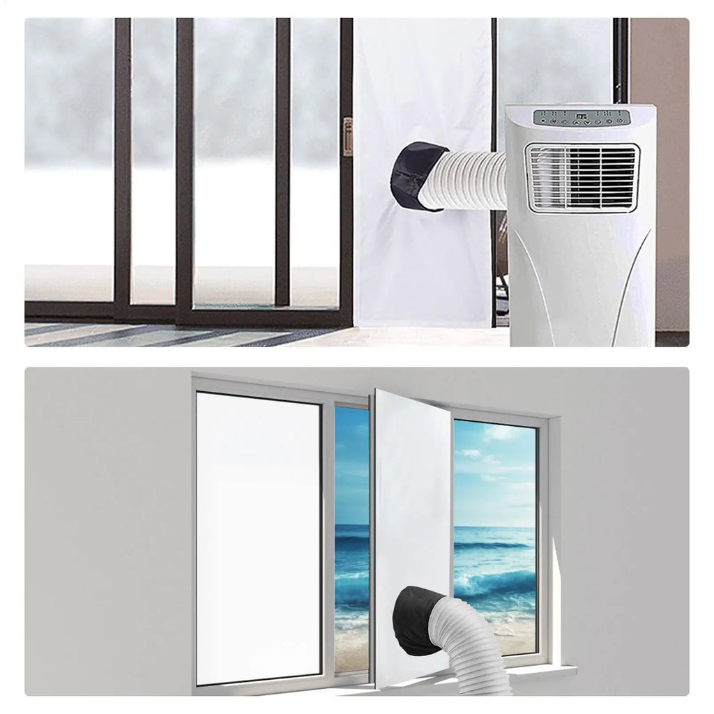 Air Conditioner Window Seal Windproof Waterproof Portable Seal Cloth Air Conditioner Accessories for Medium Large Casement Crank Qme