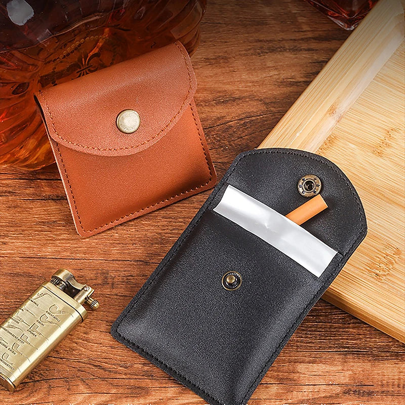 Leather Storage Ash Bag Cigarette Smoking Accessory Mini Pocket Qme