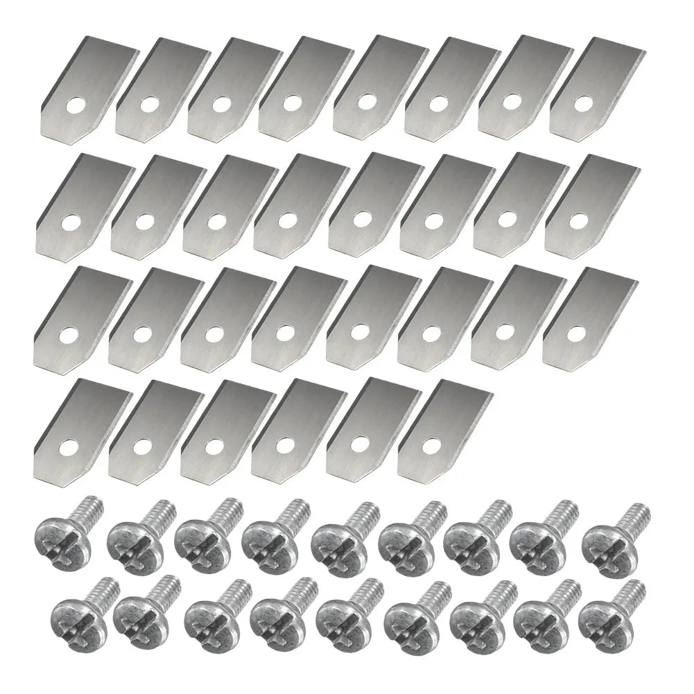30PCS Stainless Steel Blade Grass Cutter Repair Accessories Replacement Parts 0.7 MM for Husqvarna Automower/Gardena Lawnmower Qme Silver