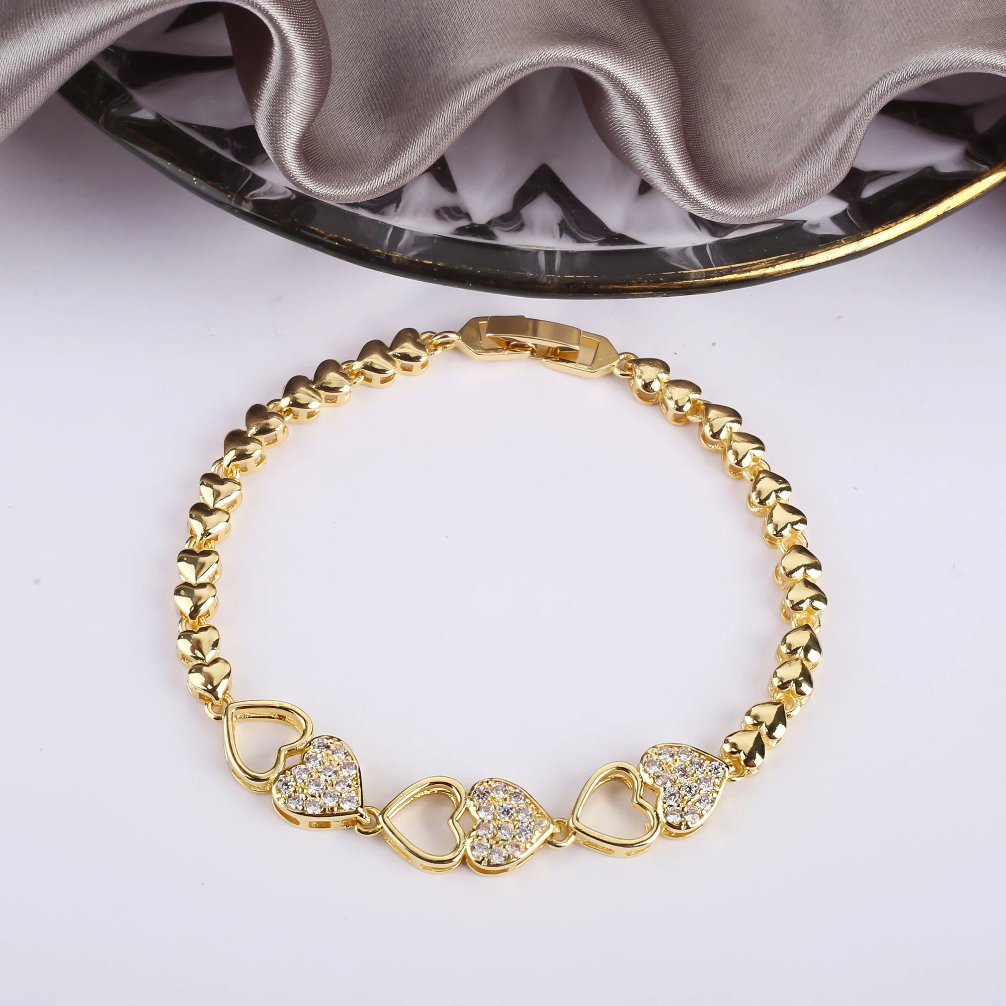 10 Style Classic Shiny CZ Heart Shaped Butterfly Star Geometric Bracelet Delicate For Women Party Wedding Jewelry Gift Wholesale Qme 4
