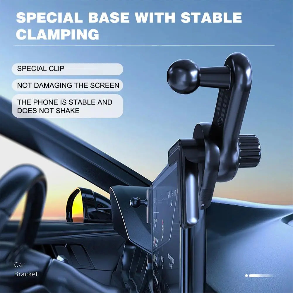 17mm Universal Standard Ball Head Car Display Extension Rod Phone Stand Base Adjustable 360 Degrees Mount For Tesla Accessories Qme