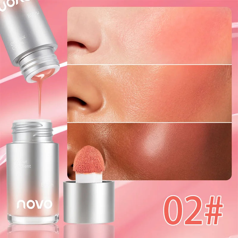 4-Color Liquid Velvet Blush Water-resistant Stain-resistant Qme 02