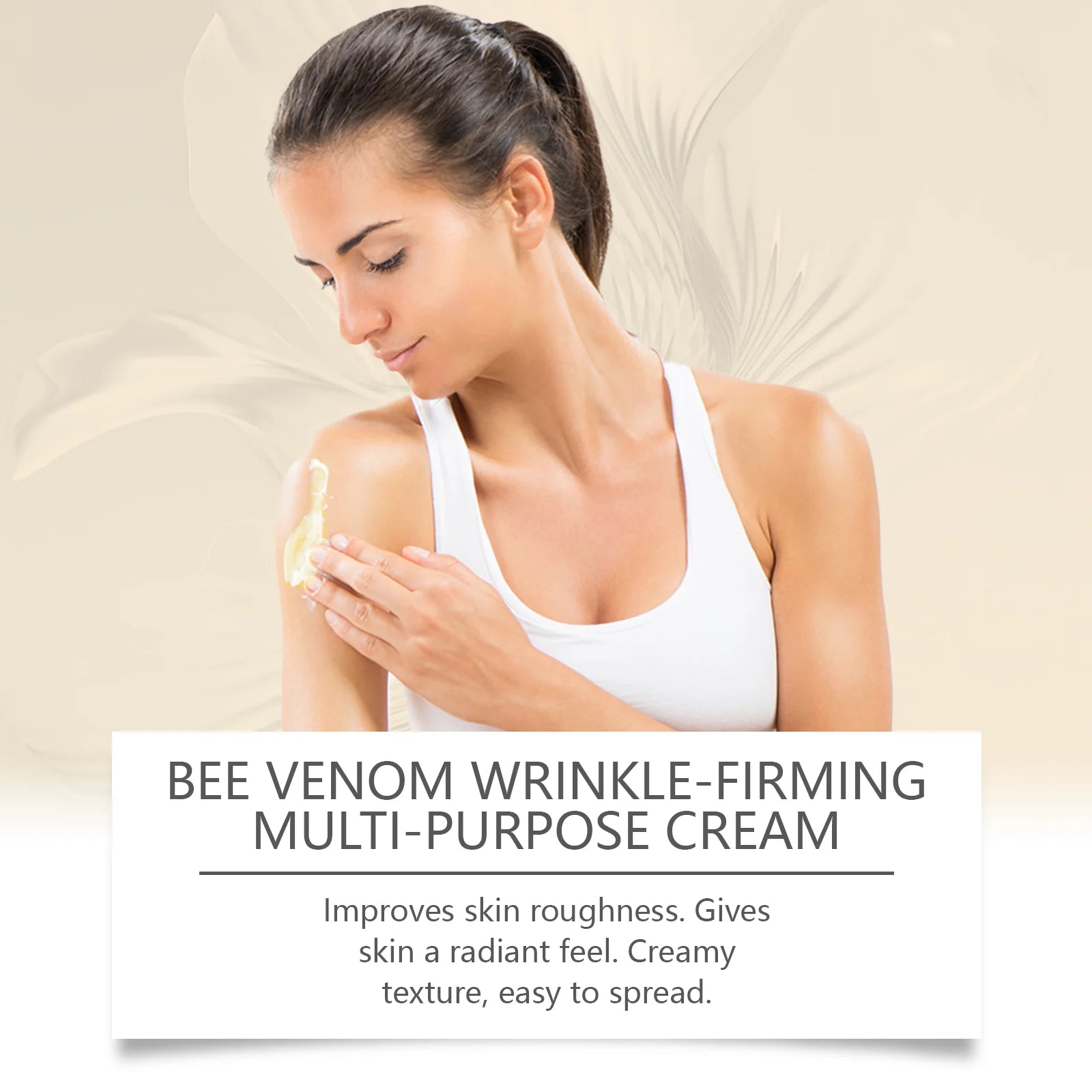 Bee Venom Firming Cream Anti-Wrinkle Lifting Face Moisturizer with Hyaluronic Acid Reduce Fine Lines Multipurpose Bee Venom Crea Qme