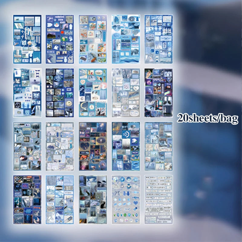 Sticker Pack 20Sheets/Bag Japanese Die-Cut Sticker Pack Handbook Stationery DIY Handmade & Scrapbook Diary Decorative Sticker Qme 1