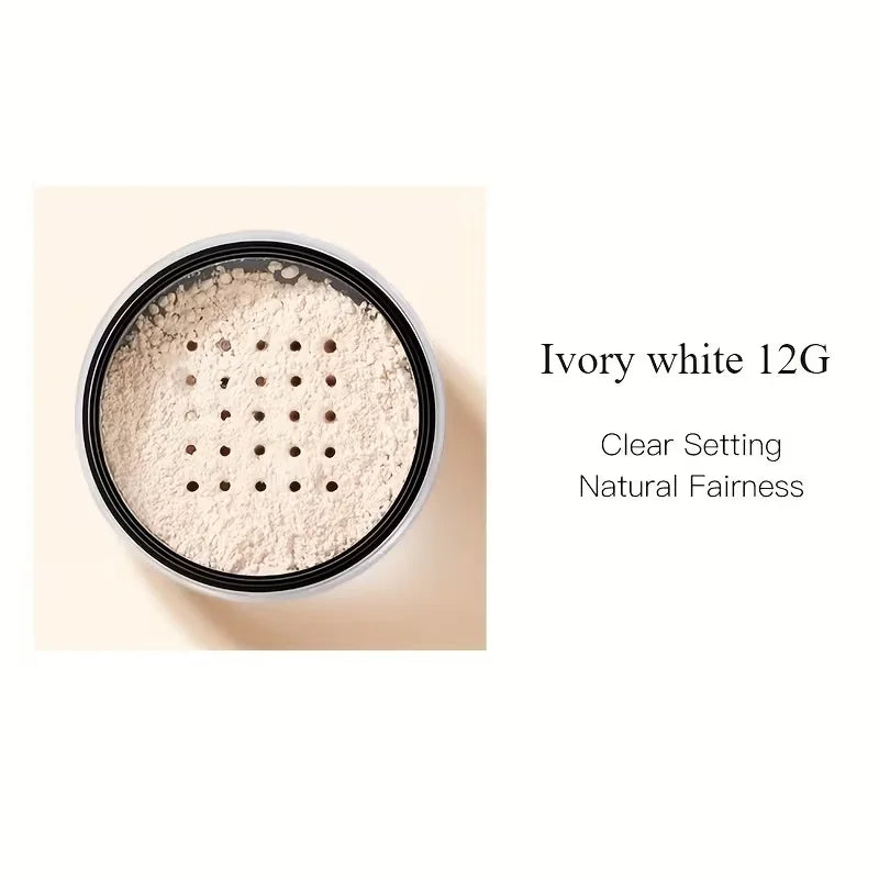 Hydrating Flawless Setting Powder Natural Nude Finish Strong Oil Qme ivory white