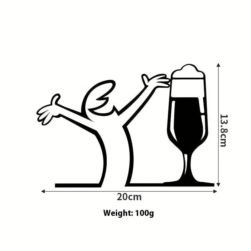 Hang Installation Line Figure Modern Metal Poster Living Room Bedroom Qme A7