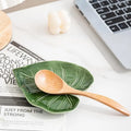 Ceramic Spatula Holder Kitchen Countertop Spoon Cute Leaf Design Qme Default Title