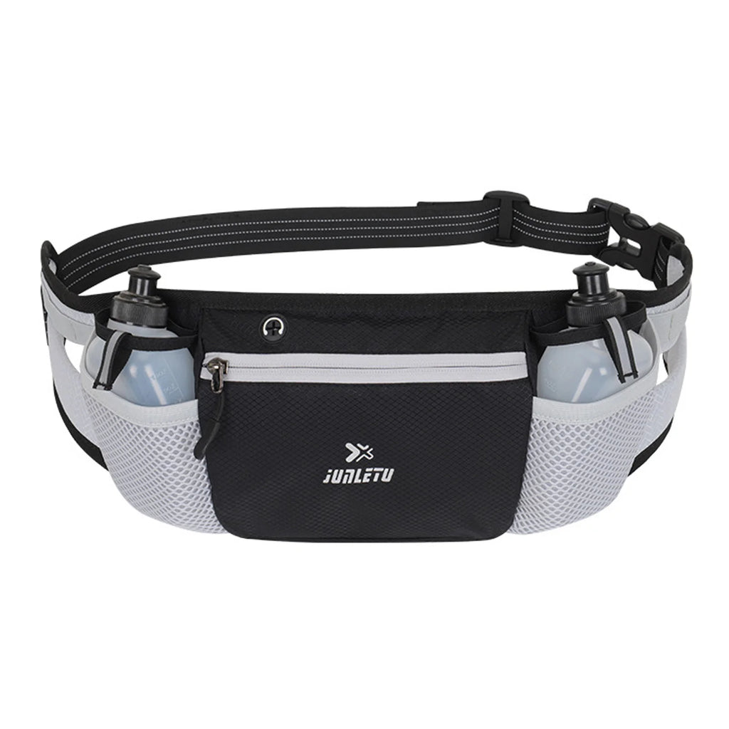 Running Belt Waist Pack Hydration Waist Pack Water Resistant Breathable Runners Belt Water Bottle Fanny Pack for Hiking Camping Qme black color