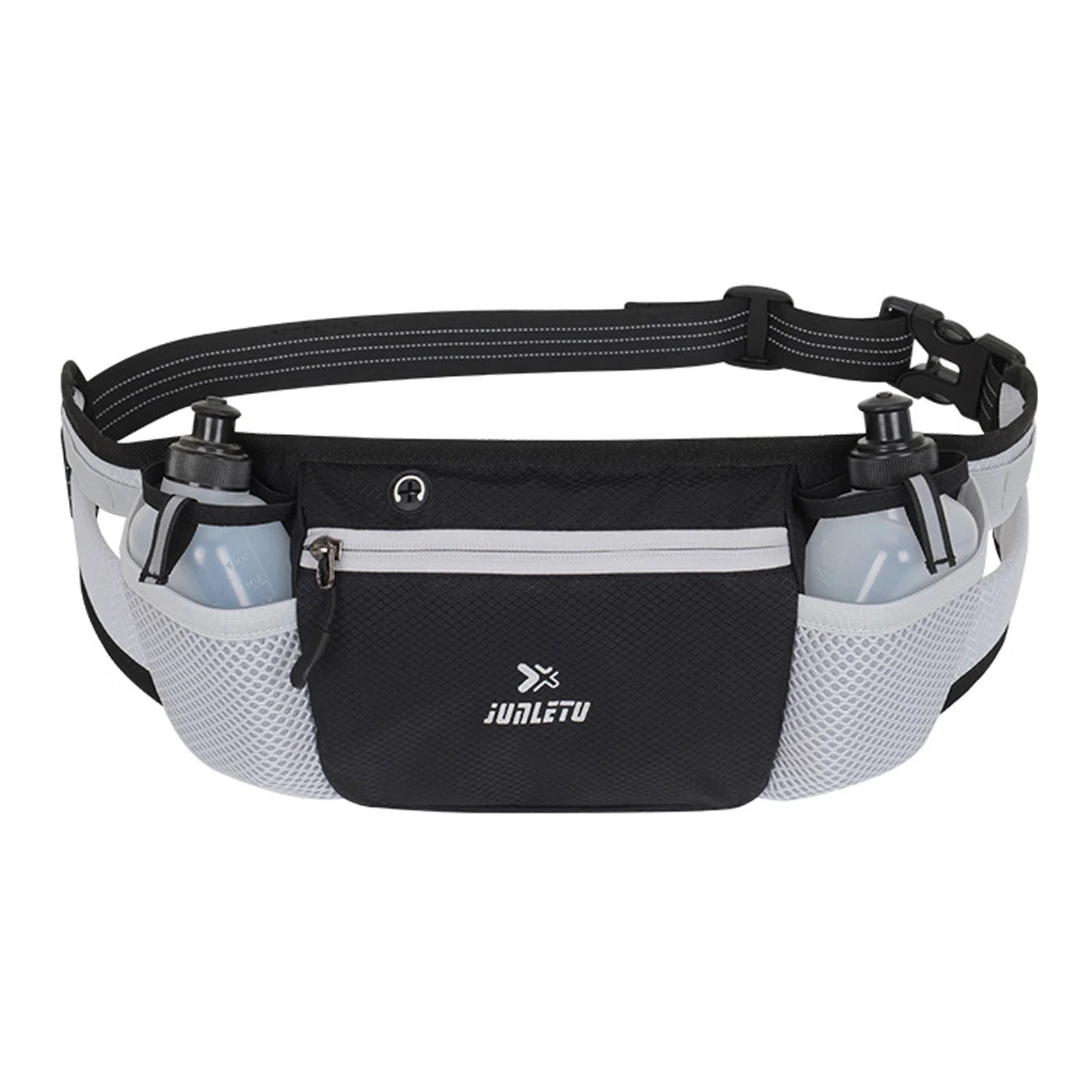 Running Belt Waist Pack Hydration Waist Pack Water Resistant Breathable Runners Belt Water Bottle Fanny Pack for Hiking Camping Qme black color