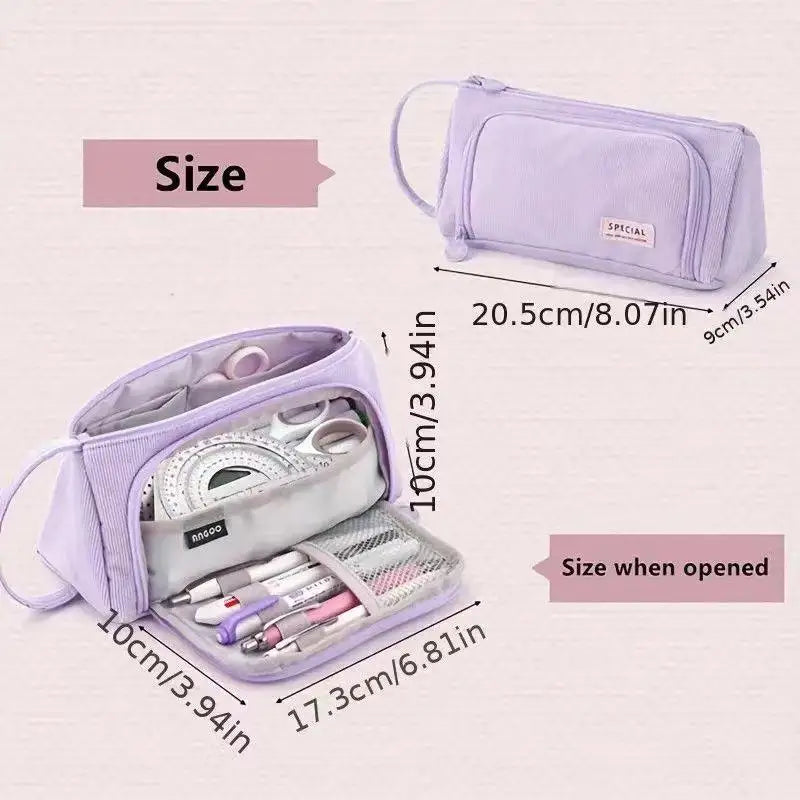 Multi Layer Large Capacity Pencil Case Pen Storage Supplies Box Qme
