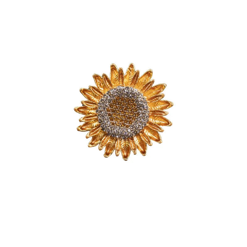 Shiny Rhinestone Sunflower Car Air Freshener Clip Auto Vent Aroma Qme 1pc