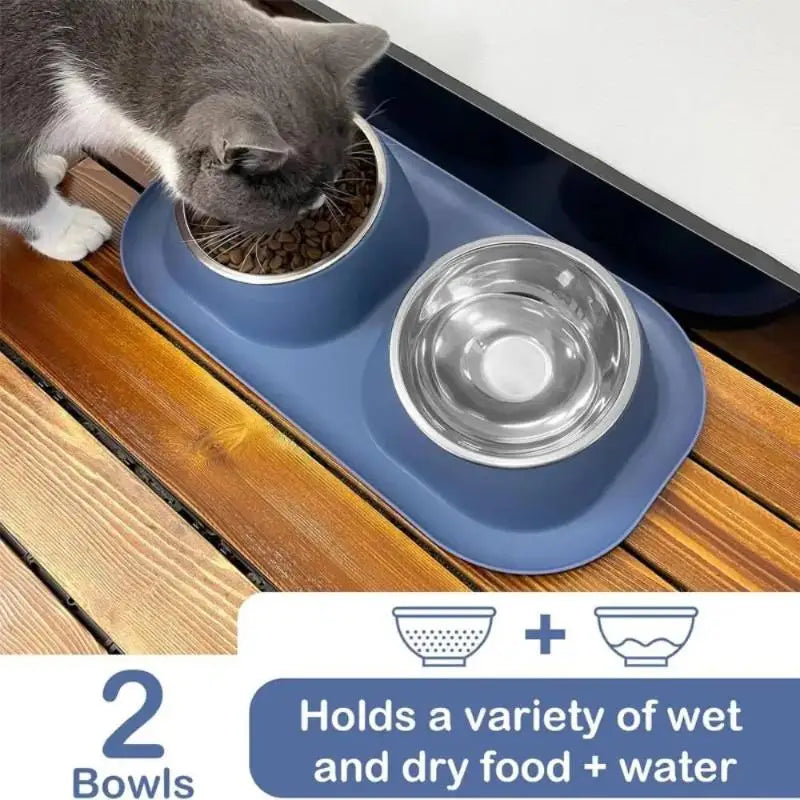 Food Water Bowls Multifunctional Protect Cervical Spine Stainless Qme