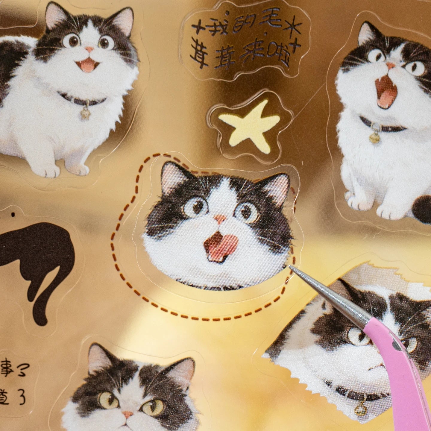 TIANZI 20/80 Pcs Cute Cat and Dog Theme PET Die cut Stickers book Retro Cartoon Handmade Scrapbooking Handbook Phone Stickers Qme