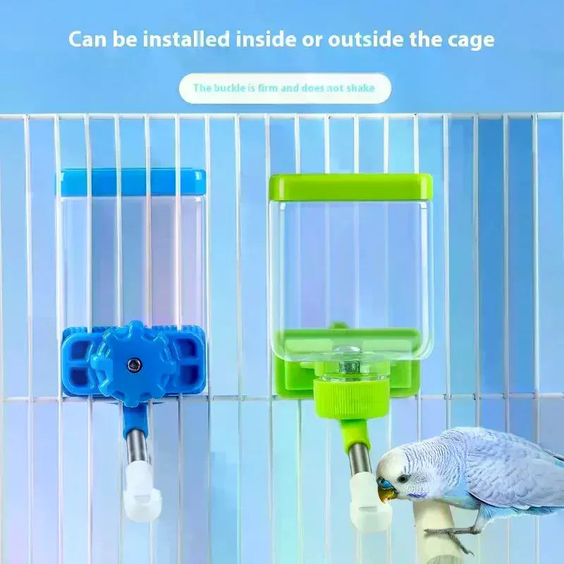 Bird Automatic Water Dispenser Cage Hanging Water Dispenser Easy To Clean Install Pets Water Dispensers Bird Cage Accessories Qme