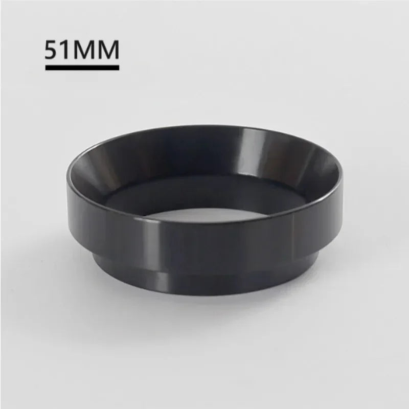 51mm 53mm 58mm Magnetic Espresso Dosing Ring Aluminum Dosing Funnel Perfect Fit For Coffee Brewer Accessories Qme Black 51MM