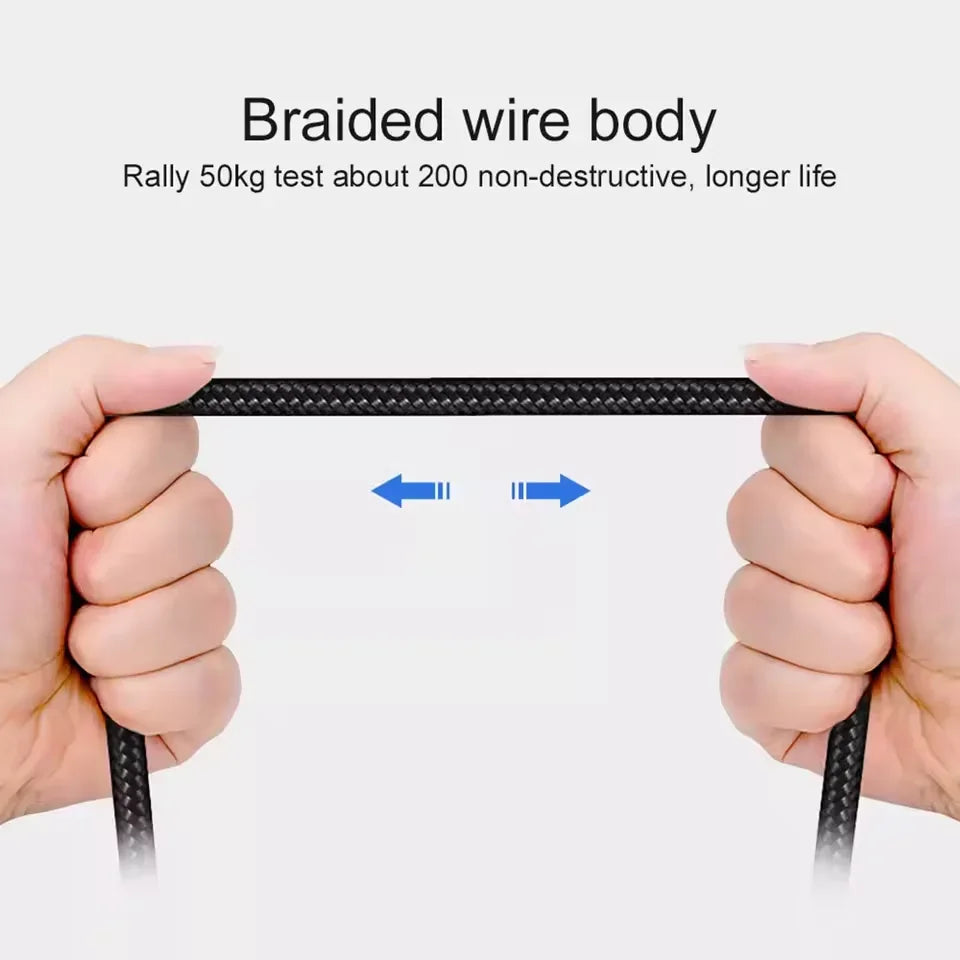 120W USB C to Type C Data Cord LED Digital Display Quick Charge USB Cable 1/1.5/2M Portable PD Fast Charge Line For Home Office Qme
