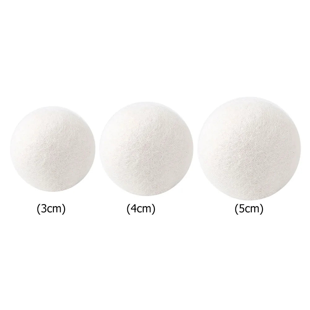 3cm/4cm/5cm Organic Wool Dryer Balls To Reduce Drying Time Wool Dryer Balls Tumble Dryer Balls Bathroom Laundry Accessories Qme
