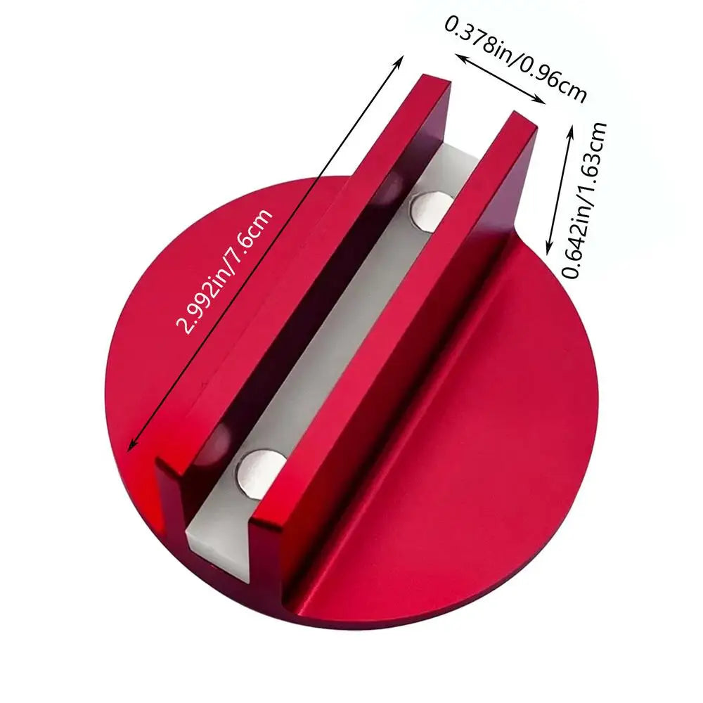 Magnetic Pinch Weld Jack Pad Frame Guide Rail Adapter Aluminum Qme Red