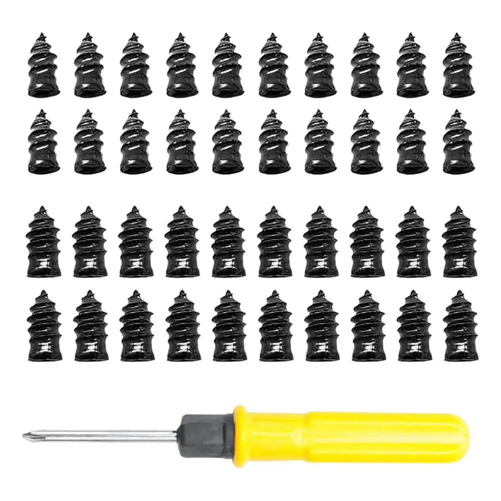 Tire Repair Nail Vacuum Plug Spiral Rubber Car Truck Motorcycle Qme 1 set