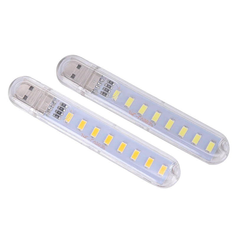 Mini LED Portable 5V 8 LED USB Lighting Computer Mobile Power Lamp Night Light. Qme