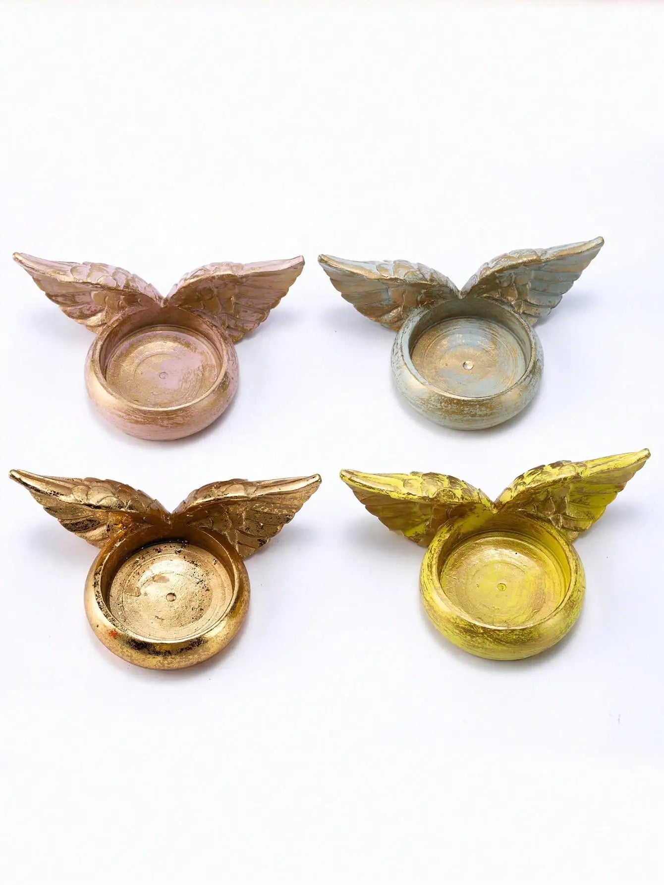 Creative Retro Vintage Resin Crafts Ornaments Home Circular Wing Qme