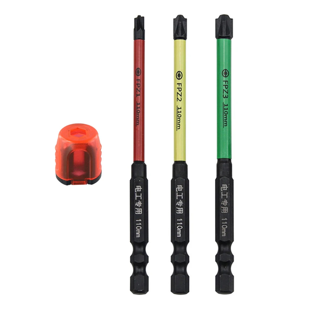 FPH FPZ Special Slotted Cross Screwdriver Bit With Magnetic Ring For Electrician 65/110mm Screwdriver Bits Hand Tools Qme 110mm FPZ